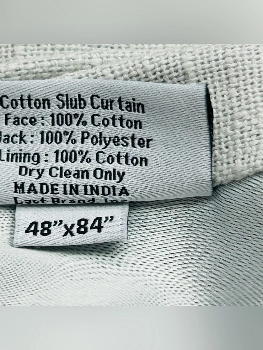 QUINCE Set Of 2 48x84 Cotton Slub Room Darkening Curtains Cloud 9700